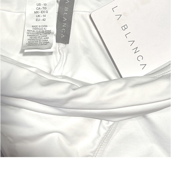NWT LA BLANCA Island Goddess Shirred Band Hipster Bottom - Picture 5 of 5